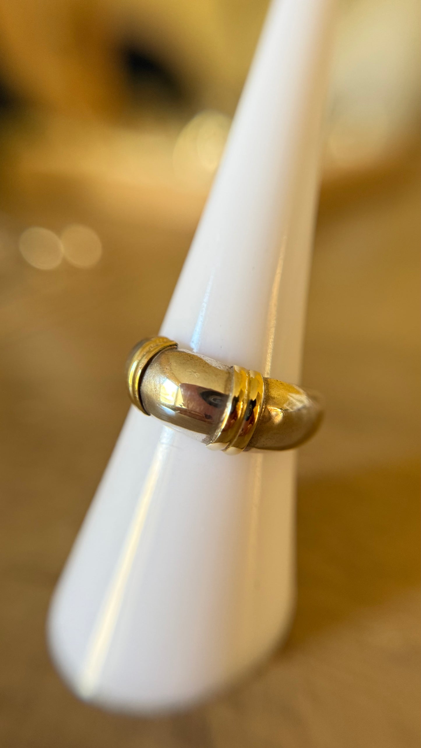 Anillo Plata 925 con double Oro 18k
