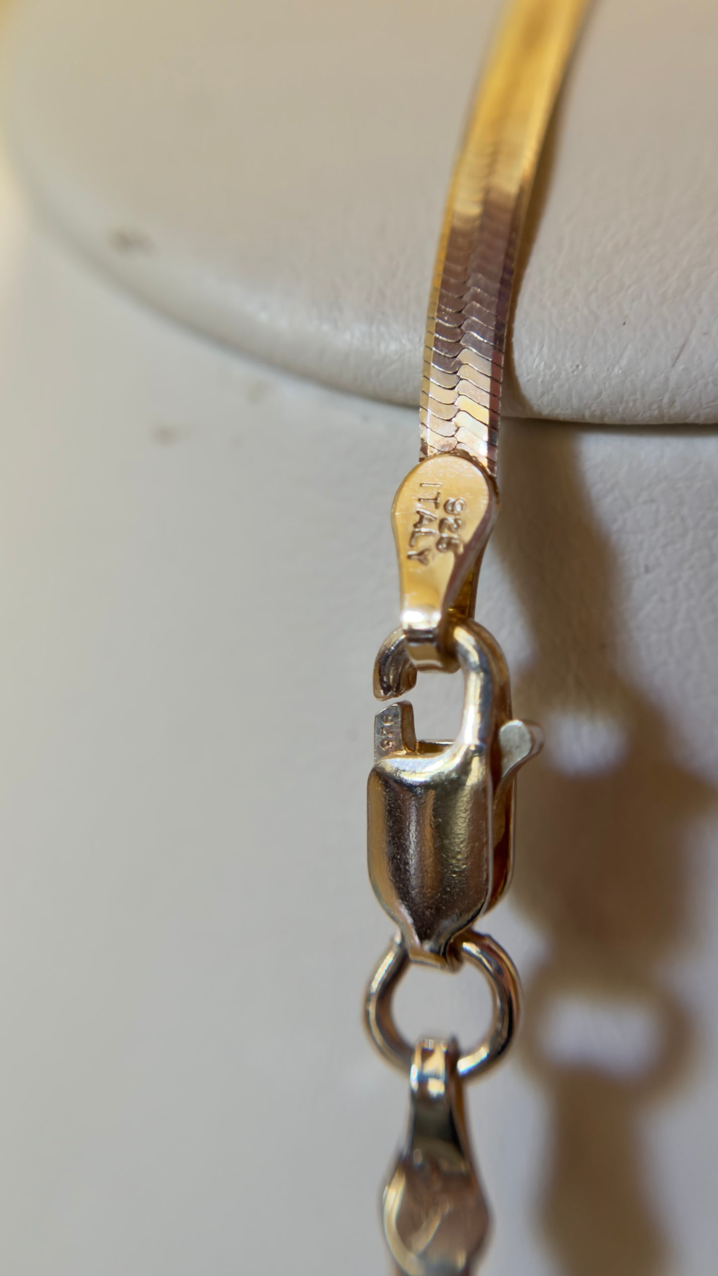 Cadena Omega Plana , Serpentina - Plata 925