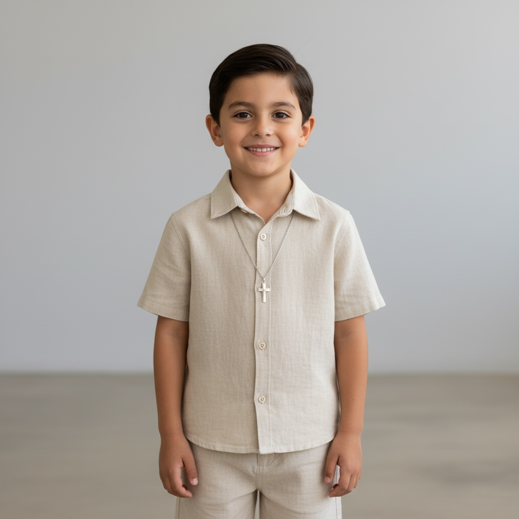 Cadena Forcet con Dije Cruz – Plata 925 (Ideal Niños y Adolescentes)