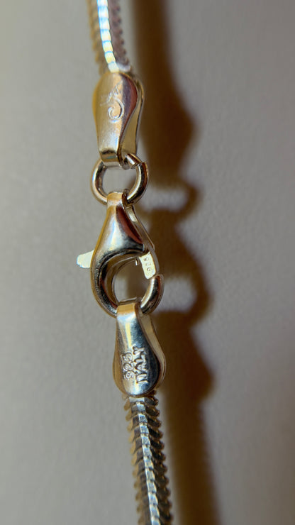 Cadena cola de dragón - Plata 925