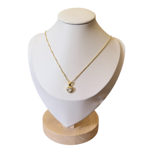 Cadena con Dije Corazón – Baño en Oro Amarillo
