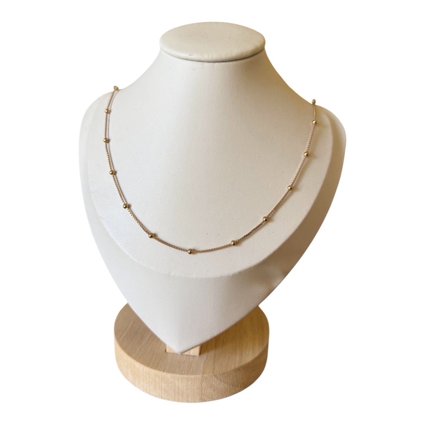 Cadena bolitas - Plata 925 con baño oro 18k