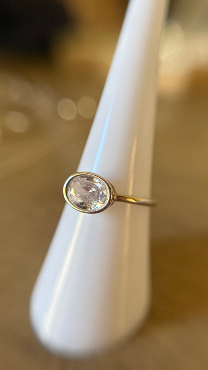 Anillo con circonia - Plata 925
