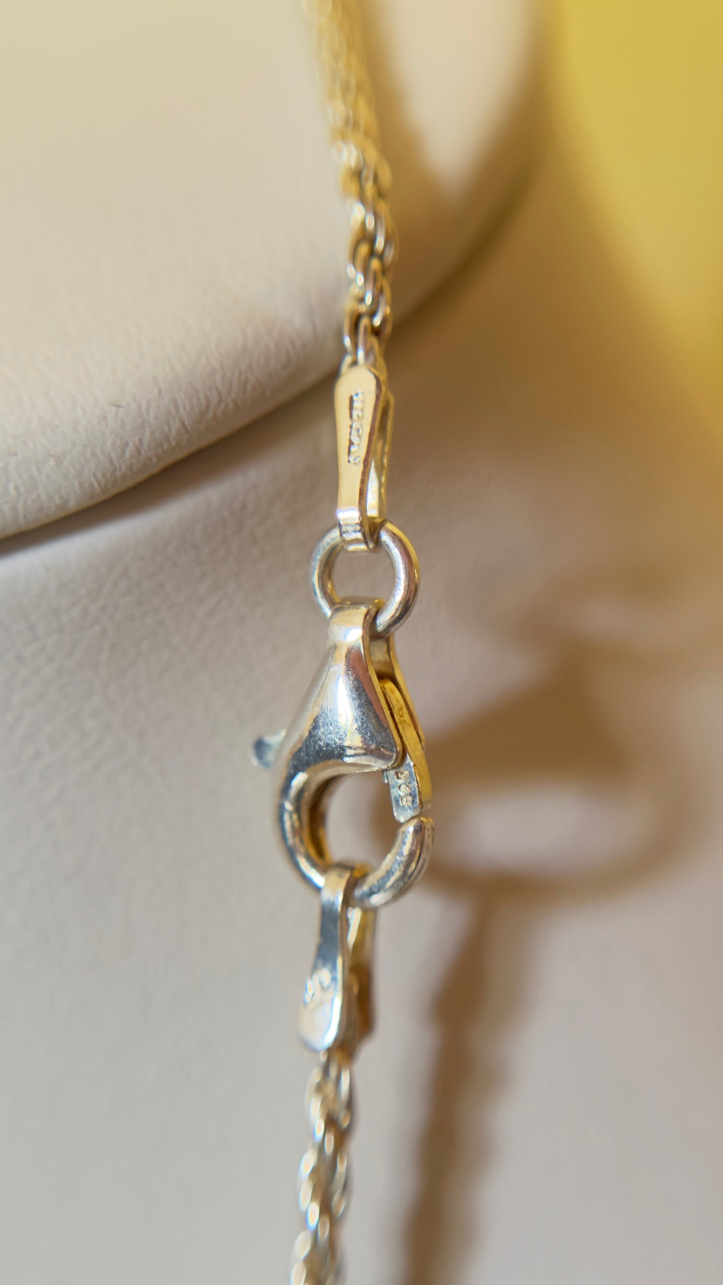 Cadena con Dije Cruz con circones - Plata 925