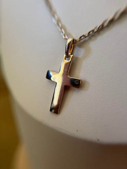 Cadena Forcet con Dije Cruz – Plata 925 (Ideal Niños y Adolescentes)